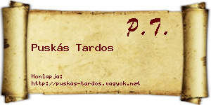 Puskás Tardos névjegykártya